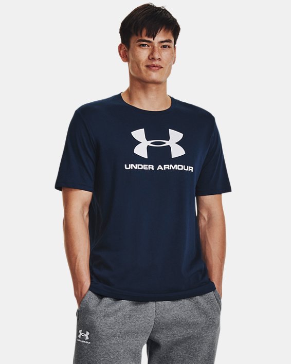Camiseta de manga corta UA Sportstyle Logo para hombre, Blue, pdpMainDesktop image number 0
